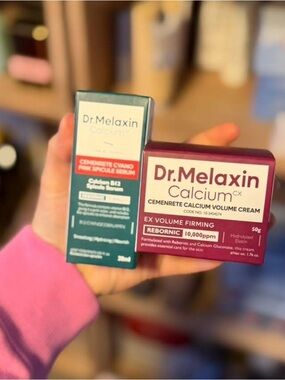 CalciumCX Rebornic Pink & Teal Skincare Set - Volume Firming Cream & Serum